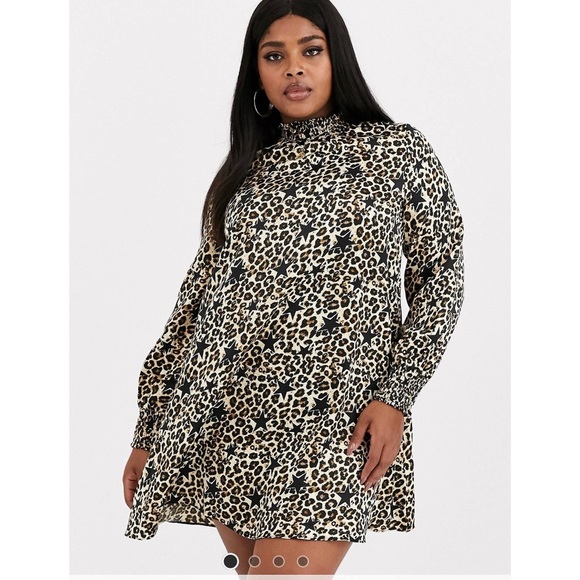 ASOS Curve Dresses & Skirts - ASOS Curve Leopard + Star Mini Dress